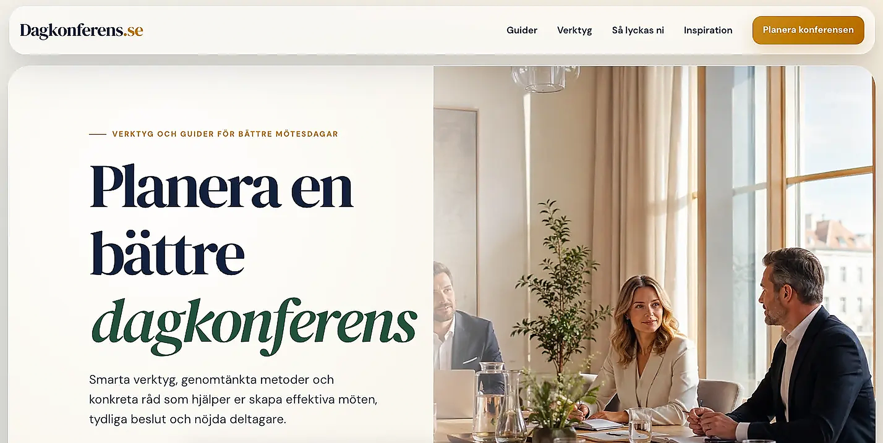 Startsidan på Dagkonferens.se