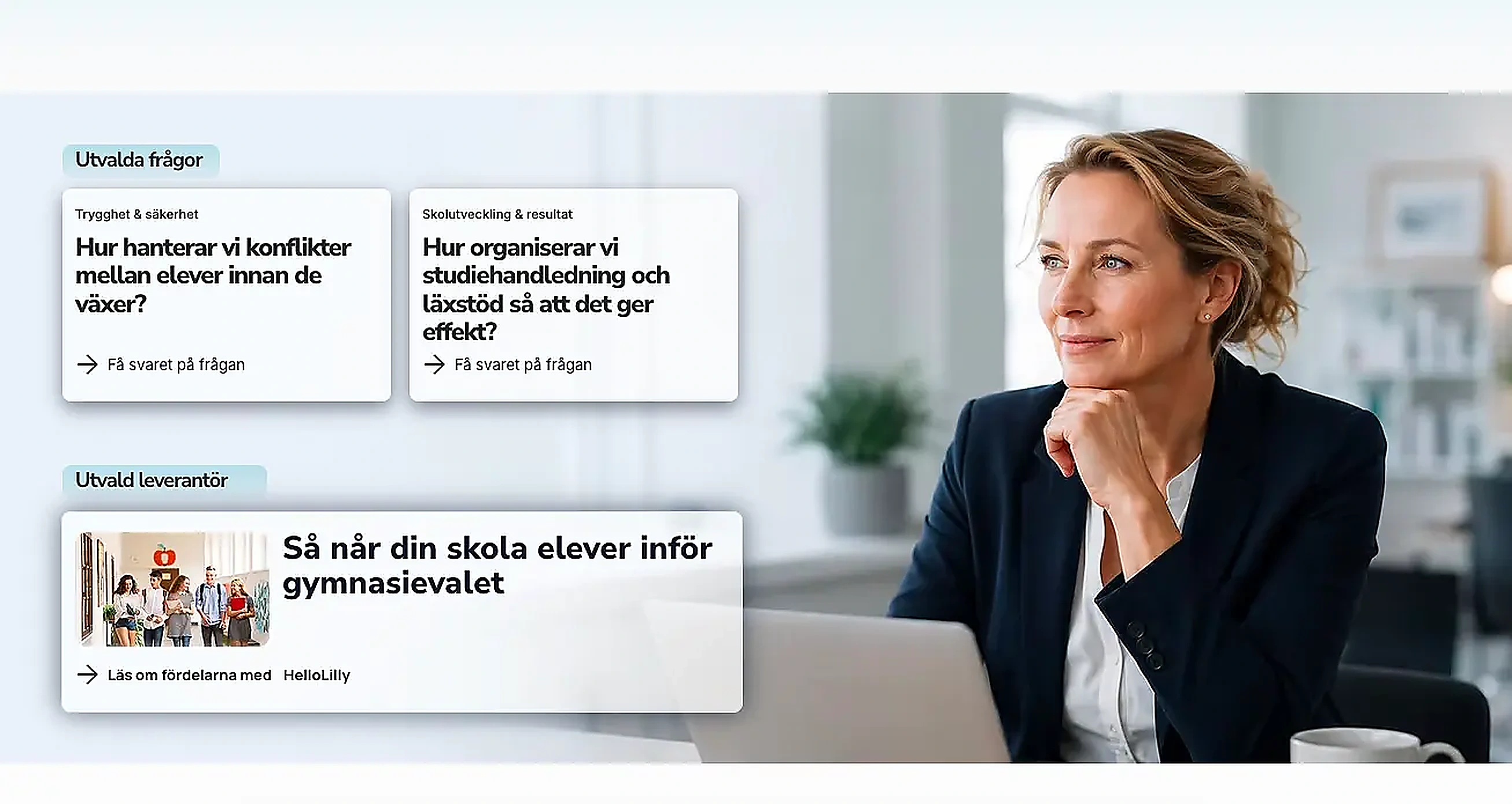 Startsidan på Skolledare.se